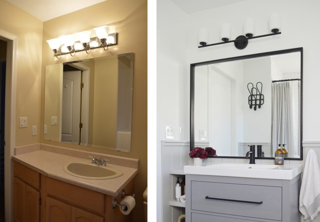 DIY Guest Bathroom Renovation For Under $2,000 - Before & After Photos ...